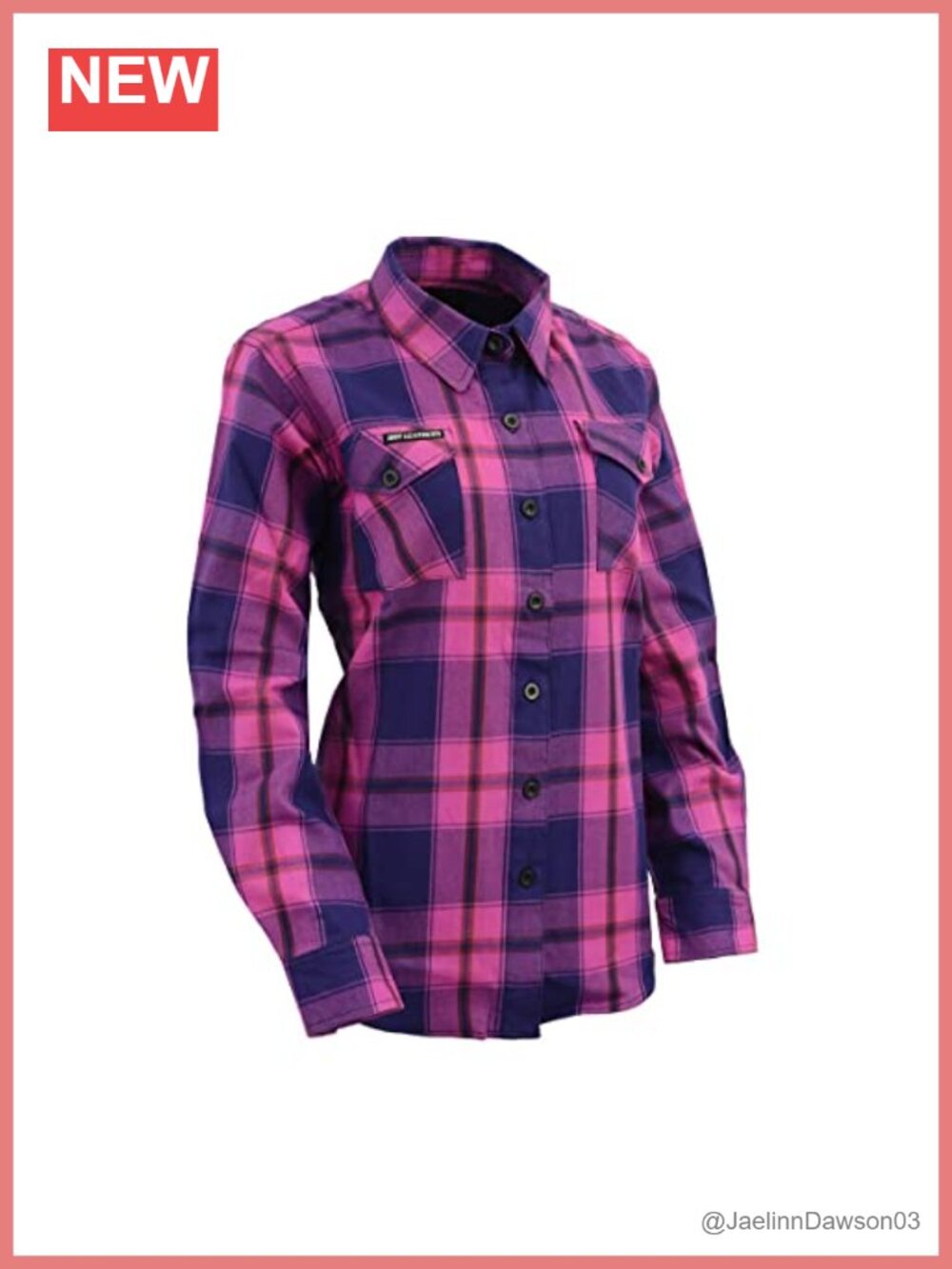 Women's 100% Cotton Plaid Flannel Button-Down Shirt Long Sleeve
